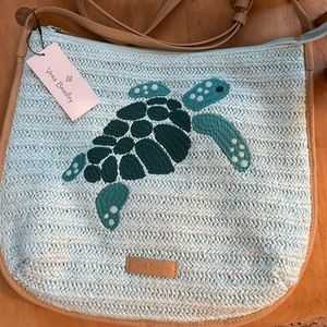 NWT Vera Bradley Straw Crossbody Bag